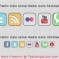 Free fabric style social media icons