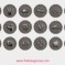 Antique coin social media icons